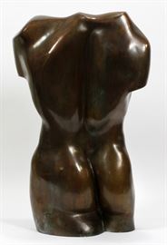 MIRELLA MONTE BELSHE, TORSO BRONZE DOUBLE FIGURE, H 25" Lot 2206