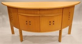 GIORGETTI, DEMI LUNE, MAPLE SIDEBOARD, H 35", W 74", D 21" Lot 18