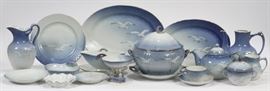 BING AND GRONDAHL DANISH "SEAGULL" PORCELAIN DINNER SERVICE, SEVENTY-FOUR PIECES Lot 1071