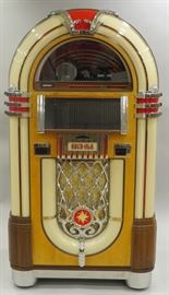 ROCK - OLA, MODEL CD-8, 25 CENT, 'BUBBLER', JUKEBOX CD PLAYER, 1995, H 60", W 32", D 27"  Lot 85