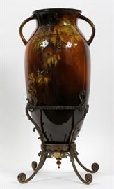 ALBERT VALENTIEN (AMERICAN, 1862-1925), ROOKWOOD POTTERY AMPHORA, CA. 1890, H 22.5" DIA 11"  Lot 1073