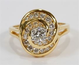 .31CT & .50CT DIAMOND (GIA) (H, VVS-2), 14KT GOLD RING, 6.3 GR, SIZE: 7  Lot 299