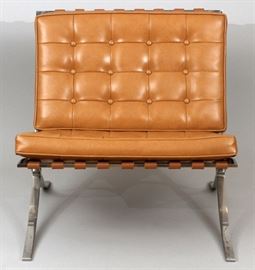 REPRODUCTION BARCELONA CHAIR, H 29", W 29 1/2", D 30"  Lot 71