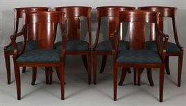 BAKER FURNITURE CO., CHERRY DINING CHAIRS, SET OF 6  Lot 86