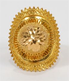 21KT GOLD RING, 6.5 GR, SIZE: 9.5  Lot 1216