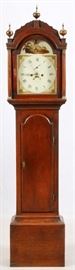 ANTIQUE OAK GRANDMOTHER CLOCK, CIRCA 19TH C., H 80" L 17", D 8"  Lot 270