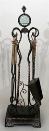 SOUTHWEST STYLE IRON FIRE TOOL SET H 39" W 12"  Lot 1352