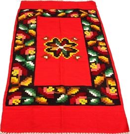 HANDMADE FLAT WOVEN SERAPI W 50", L 88"  Lot 1415