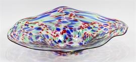 ARTHUR ALLISON (AMERICAN, B.1960), SPATTER GLASS BOWL  Lot 124