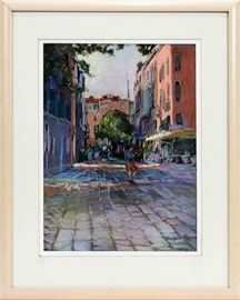 JANE WALLIS,USA, PASTEL, H 30", W 24" "COURTYARD ENTRANCE"  Lot 2288