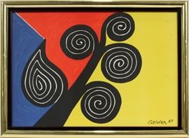 ALEXANDER CALDER, POSTER H 20.5" W 28.5"  Lot 2411