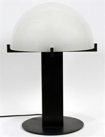 RON REZAK, METAL MUSHROOM LAMP, H 24", DIA 16"  Lot 243