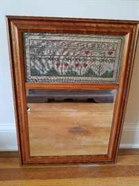 Vintage Sampler Mirror