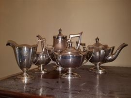 Antique 5 Pc. STERLING SILVER Tea Service