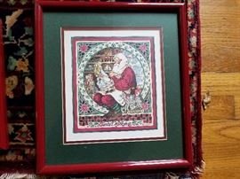 Several Christmas Framed Art