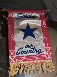 Serving our Country WWII Military Service Banner