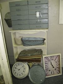 Clocks, File Boxes, etc.