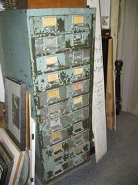 Metal Card File Cabinet