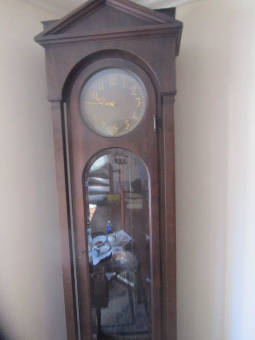 Tall case clock, neoclassical, 84", good working order