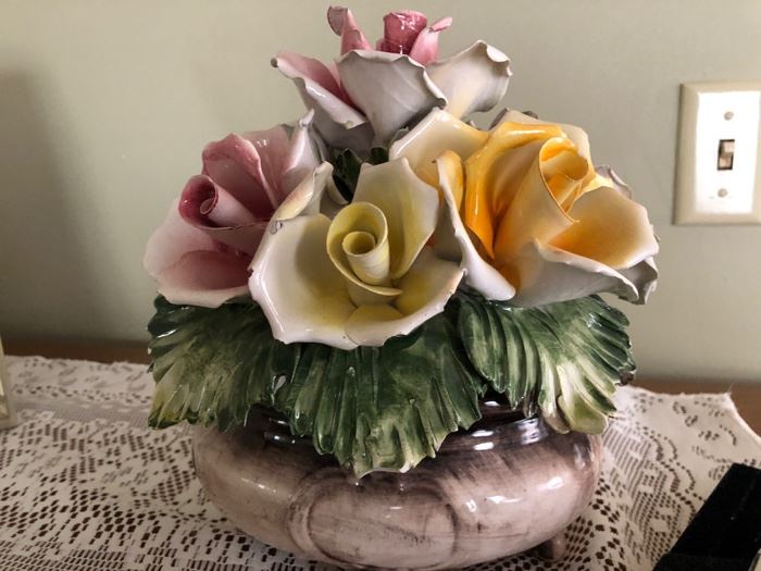 italian ceramic flowers