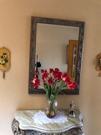 mirror and floral