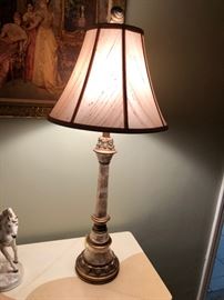 lamp with shell motif