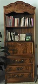 Bookcase/desk; cookbooks