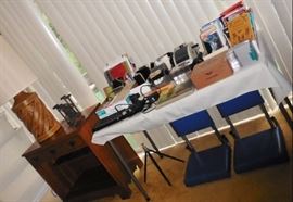 Cherry wood cabinet, Office things