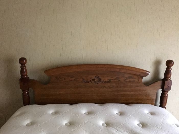 Queen Simmons mattress with headboard and rails