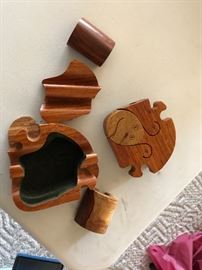 Wooden jewelry box puzzle