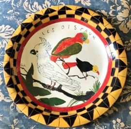 Les Oiseaux Large Bowl by Susan Hall 