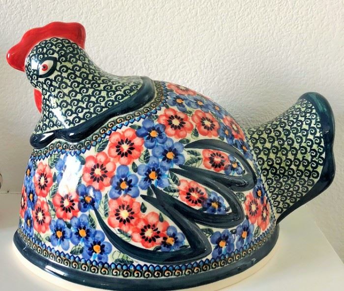 Unikat Rooster Handmade Polish Pottery