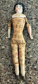 Small German made and signed Doll Porcelain and Cloth