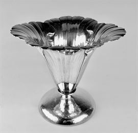 Clemens Friedell Silver "Poppy" Blossom Vase    