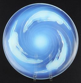Sabino "Sirenes" Opalescent French Art Glass Plate