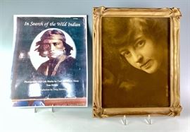 Carl Moon Orotone of his Wife with Papers        