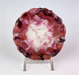 Argy Rousseau Art Deco Pate de Verre Lotus Dish   