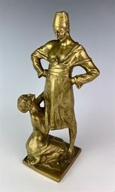 Antique Dore Bronze "Slave & Master" C. 1900      