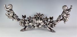 Rare Christofle Figural Silver Bronze Centerpiece 