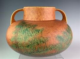 Rare Roseville Windsor Squat Vase with Trees Circa 1931