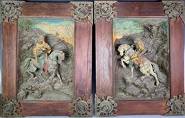 Pair of Orientalist Framed Plaques Signed Hardy Circa 1880