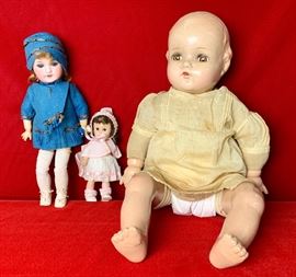 3 Antique Dolls - S.F.B.J. Vogue & Alexander