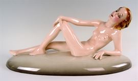 Goldscheider Nude Figurine Signed Lorenzi