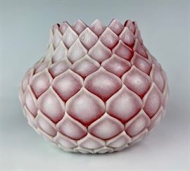 Signed Chinese Beijing Artichoke Vase