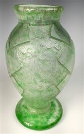 Art Deco Daum Nancy Acid Cut Vase