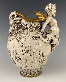 Winged Devil Figure Pitcher