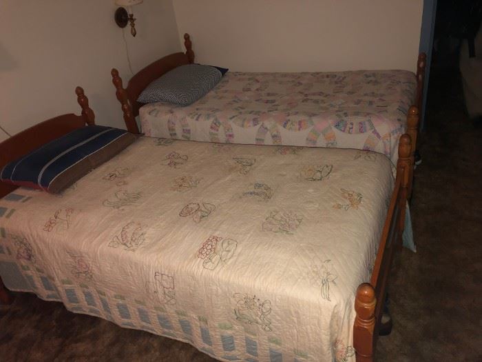 2-OLD TWIN BEDS