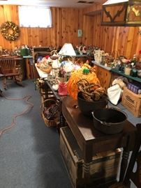 basement full of antiques