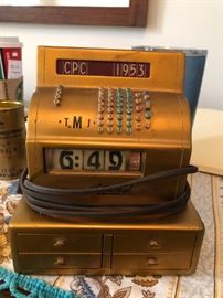 rare national cash register salesman award clock 