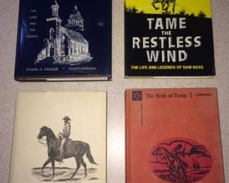 Texana books: The Grishams are signed, the Tom Lea is a first edition